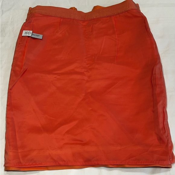 J.CREW Coral Orange No. 2 Pencil Skirt with Back Slit Size 10 - Picture 9 of 10